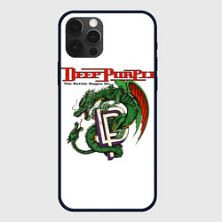 Чехол для iPhone 12 Pro Deep Purple: Green Gragon, цвет: 3D-черный