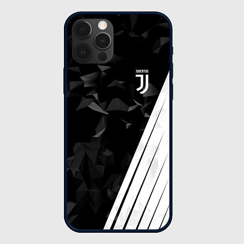 Чехол iPhone 12 Pro FC Juventus: Abstract / 3D-Черный – фото 1