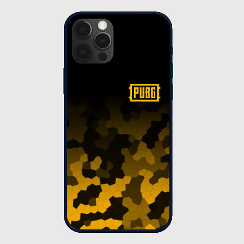 Чехол iPhone 12 Pro PUBG: Military Honeycomb / 3D-Черный – фото 1