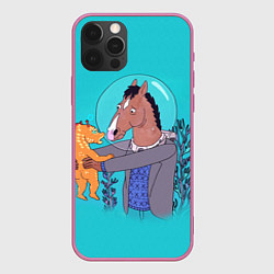 Чехол для iPhone 12 Pro BoJack, цвет: 3D-малиновый