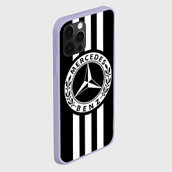 Чехол для iPhone 12 Pro Mercedes-Benz Black, цвет: 3D-светло-сиреневый — фото 2