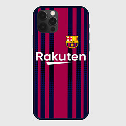Чехол для iPhone 12 Pro FC Barcelona: Rakuten, цвет: 3D-черный