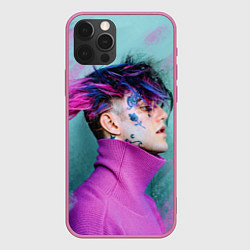 Чехол для iPhone 12 Pro Lil Peep: Neon Style, цвет: 3D-малиновый