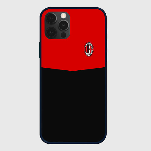 Чехол iPhone 12 Pro АC Milan: R&B Sport / 3D-Черный – фото 1