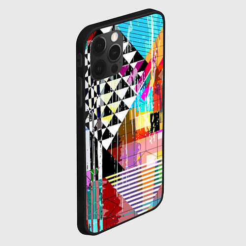 Чехол iPhone 12 Pro RGB Geometry / 3D-Черный – фото 2