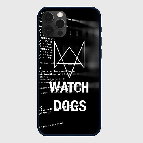 Чехол iPhone 12 Pro Watch Dogs: Hacker / 3D-Черный – фото 1
