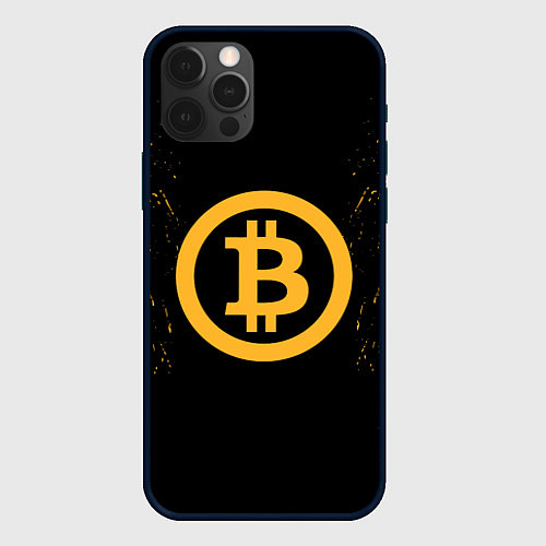 Чехол iPhone 12 Pro Bitcoin Master / 3D-Черный – фото 1