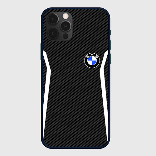 Чехол iPhone 12 Pro BMW CARBON БМВ КАРБОН / 3D-Черный – фото 1