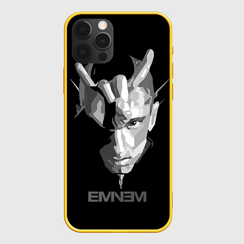 Чехол iPhone 12 Pro Eminem B&G / 3D-Желтый – фото 1