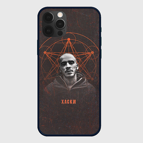 Чехол iPhone 12 Pro Хаски: Пентаграмма / 3D-Черный – фото 1