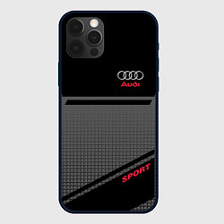 Чехол для iPhone 12 Pro Audi: Crey & Black, цвет: 3D-черный
