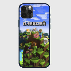 Чехол iPhone 12 Pro Майнкрафт: Алексей