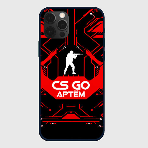 Чехол iPhone 12 Pro CS:GO - Артём / 3D-Черный – фото 1