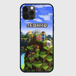 Чехол iPhone 12 Pro Майнкрафт: Леонид