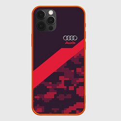 Чехол для iPhone 12 Pro Audi: Red Pixel, цвет: 3D-красный