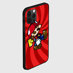 Чехол для iPhone 12 Pro Super Mario: Red Illusion, цвет: 3D-черный — фото 2