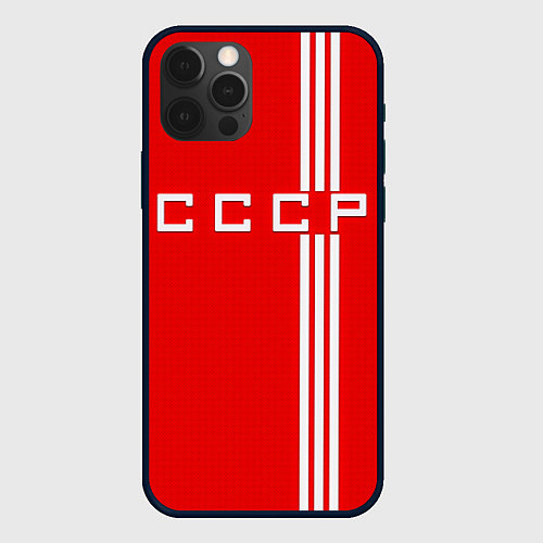 Чехол iPhone 12 Pro Cборная СССР / 3D-Черный – фото 1