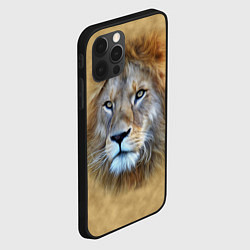 Чехол для iPhone 12 Pro Песчаный лев, цвет: 3D-черный — фото 2