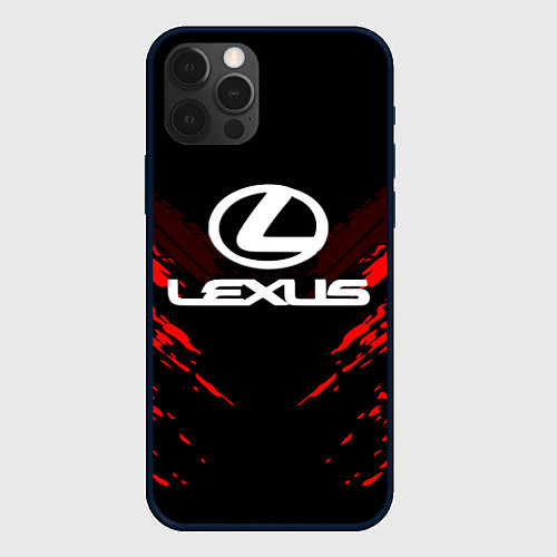 Чехол iPhone 12 Pro Lexus: Red Anger / 3D-Черный – фото 1