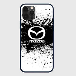 Чехол для iPhone 12 Pro Mazda: Black Spray, цвет: 3D-черный