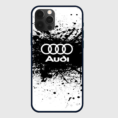 Чехол iPhone 12 Pro Audi: Black Spray / 3D-Черный – фото 1