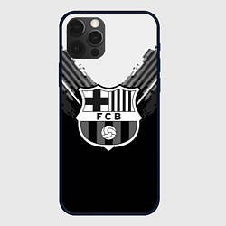 Чехол iPhone 12 Pro FC Barcelona: Black Style