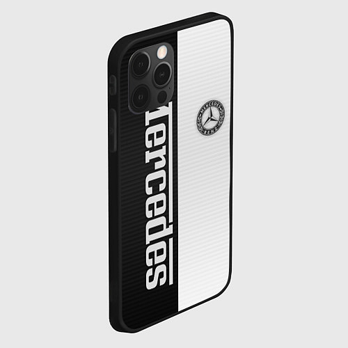 Чехол iPhone 12 Pro Mercedes B&W / 3D-Черный – фото 2