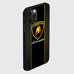 Чехол для iPhone 12 Pro Lamborghini Luxury, цвет: 3D-черный — фото 2