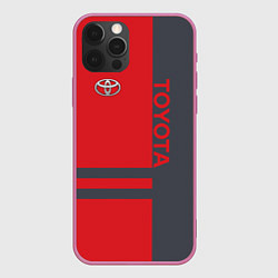 Чехол для iPhone 12 Pro Toyota, цвет: 3D-малиновый