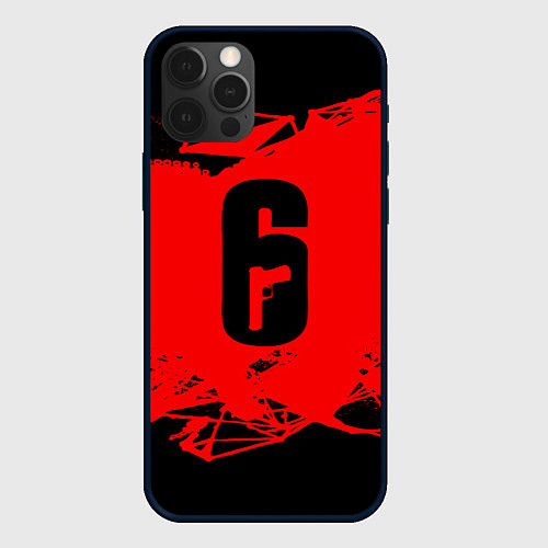 Чехол iPhone 12 Pro R6S: Red Outbreak / 3D-Черный – фото 1