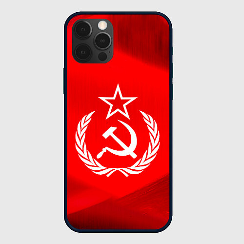 Чехол iPhone 12 Pro Патриот СССР / 3D-Черный – фото 1