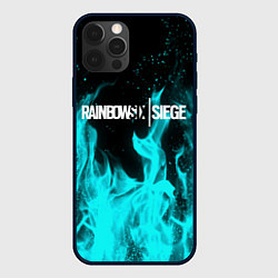 Чехол для iPhone 12 Pro R6S: Turquoise Flame, цвет: 3D-черный