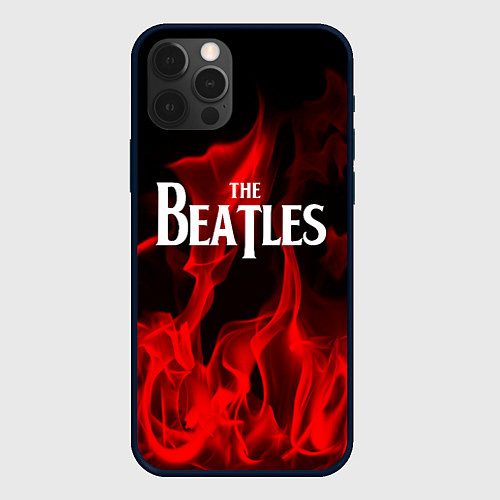 Чехол iPhone 12 Pro The Beatles: Red Flame / 3D-Черный – фото 1
