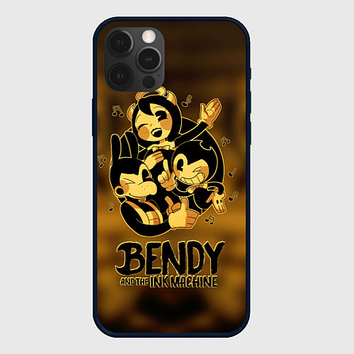 Чехол iPhone 12 Pro Bendy and the ink machine / 3D-Черный – фото 1