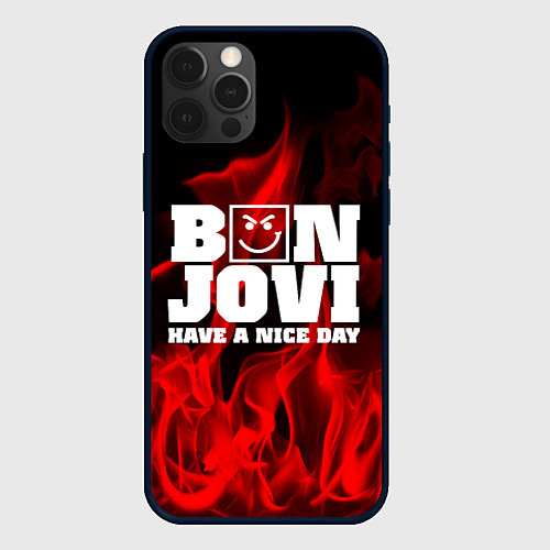 Чехол iPhone 12 Pro Bon Jovi: Have a nice day / 3D-Черный – фото 1