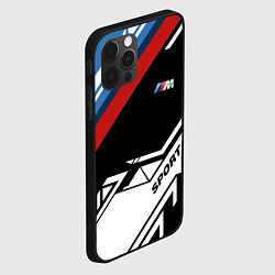 Чехол для iPhone 12 Pro BMW GEOMETRY SPORT БМВ M PERFORMANCE, цвет: 3D-черный — фото 2