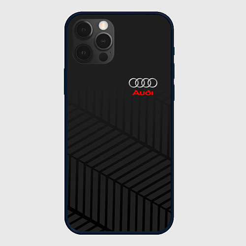 Чехол iPhone 12 Pro Audi: Grey Collection / 3D-Черный – фото 1