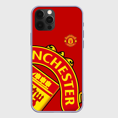 Чехол iPhone 12 Pro FC Man United: Red Exclusive / 3D-Светло-сиреневый – фото 1