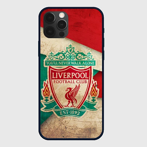 Чехол iPhone 12 Pro FC Liverpool: Old Style / 3D-Черный – фото 1