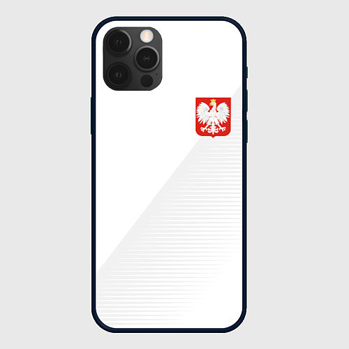 Чехол iPhone 12 Pro Poland Team: Home WC-2018 / 3D-Черный – фото 1