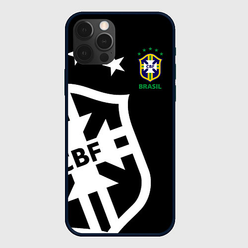 Чехол iPhone 12 Pro Brazil Team: Exclusive / 3D-Черный – фото 1