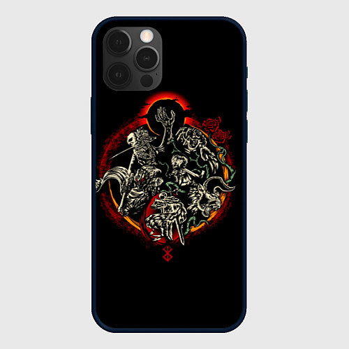 Чехол iPhone 12 Pro Berserk Devils / 3D-Черный – фото 1