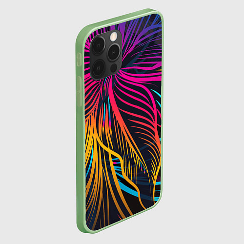 Чехол iPhone 12 Pro Floral Design / 3D-Салатовый – фото 2