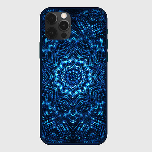 Чехол iPhone 12 Pro Космическая мандала / 3D-Черный – фото 1