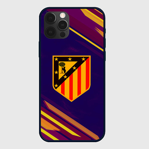 Чехол iPhone 12 Pro Atletico Madrid / 3D-Черный – фото 1