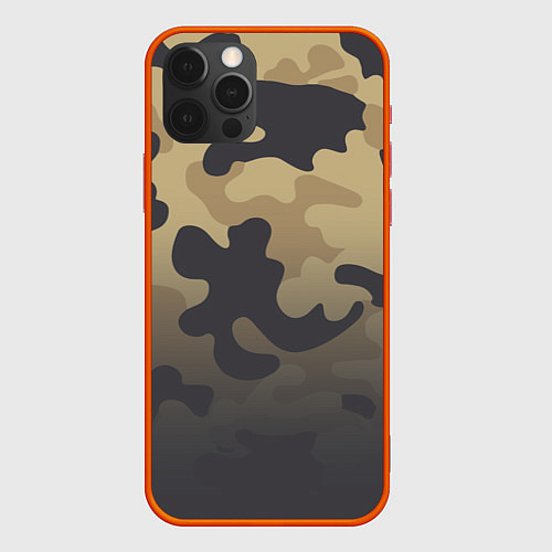 Чехол iPhone 12 Pro Camouflage Khaki / 3D-Красный – фото 1