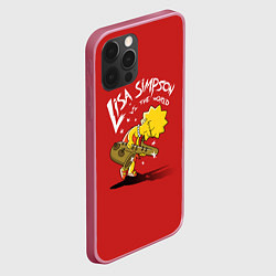 Чехол для iPhone 12 Pro Lisa Simpson, цвет: 3D-малиновый — фото 2