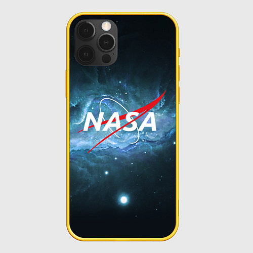 Чехол iPhone 12 Pro NASA: Space Light / 3D-Желтый – фото 1