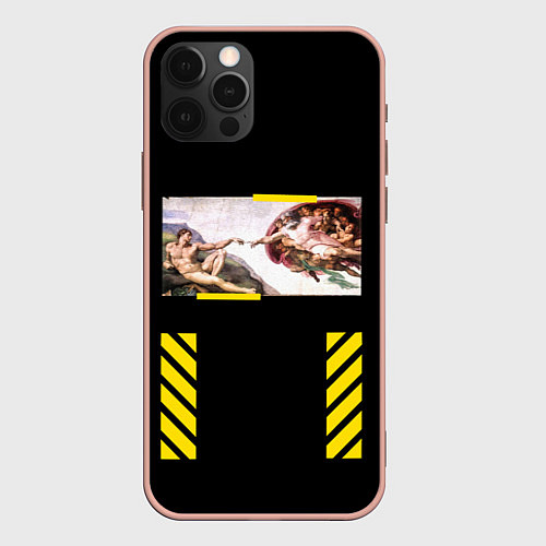 Чехол iPhone 12 Pro Off White: The Creation of Adam / 3D-Светло-розовый – фото 1