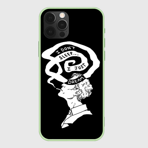 Чехол iPhone 12 Pro True Detective: I just dream / 3D-Салатовый – фото 1